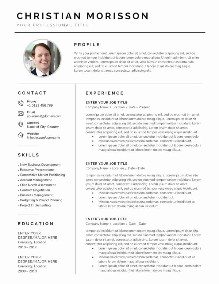 Best Fashion Industry Resume Templates Brobston Group   Template 1 A 2 Scaled 